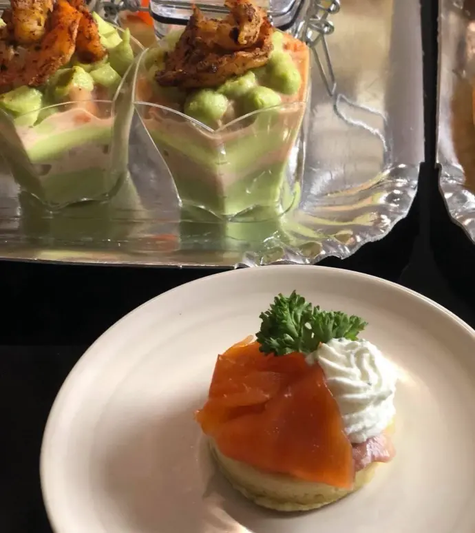 blinis saumon chantilly citronnée